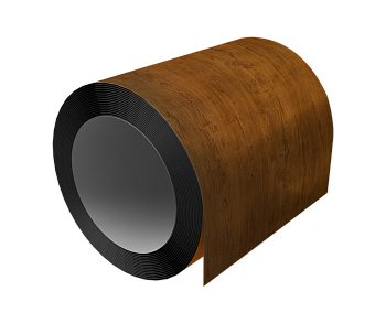 Штрипс GL 625 мм 0.45 мм, Print Elite, Golden Wood TwinColor