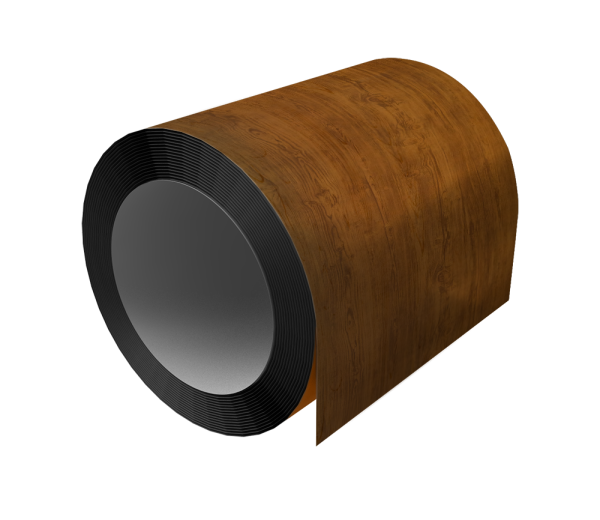 Штрипс GL 625 мм 0.45 мм, Print Elite, Golden Wood TwinColor