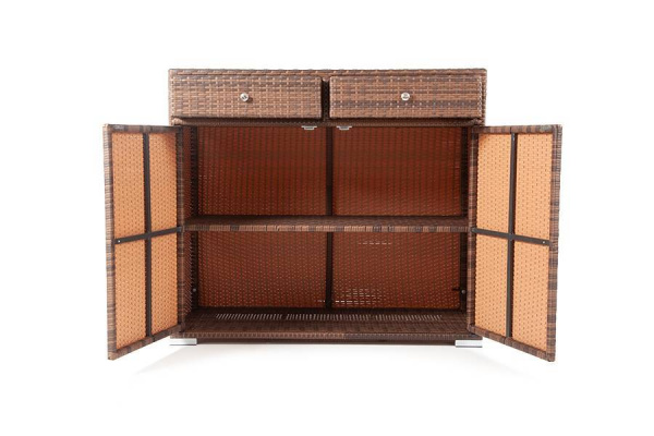 Тумба плетеная из искусственного ротанга, Мальта цвет: коричневый