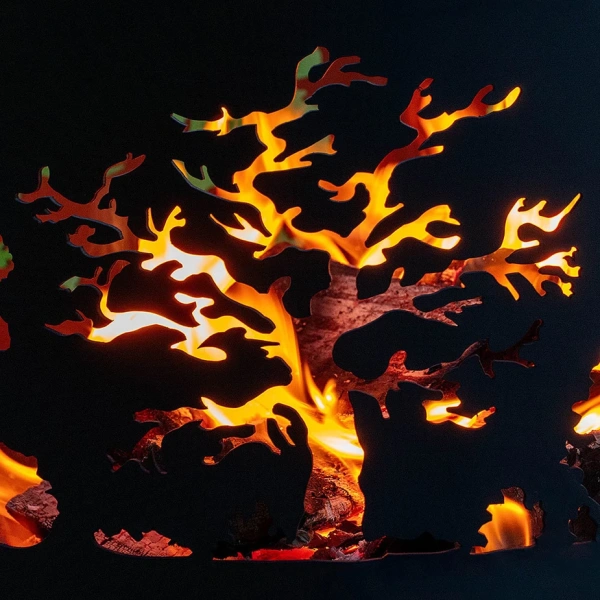 Костровая чаша с коническим дном, Ø500, Н=490 мм, "Деревья"