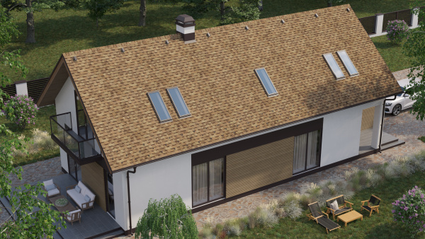 Битумная черепица Tegola Business Unica, Piemonte цвет: cedro libanese 428, 2.29 м² / уп.