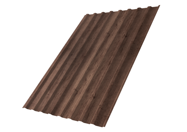Профилированный лист GL C20 B, 0.45 мм, Print Premium, Almond Wood Fresh Профилированный лист GL C20 B, 0.45 мм, Print Premium, Almond Wood Fresh