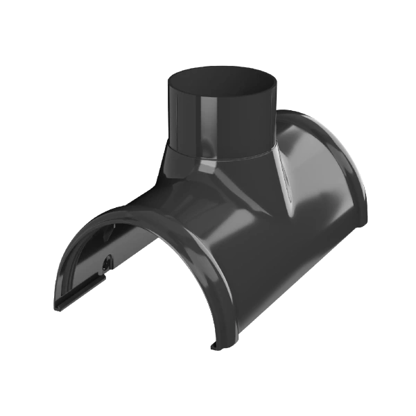 Воронка желоба Технониколь пвх, стандарт Ø 125 мм, цвет: черный