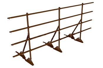 Ограждение кровельное для композитной черепицы Roofsystems Prestige композит, H=1200 мм RAL 8017, L=3000 мм