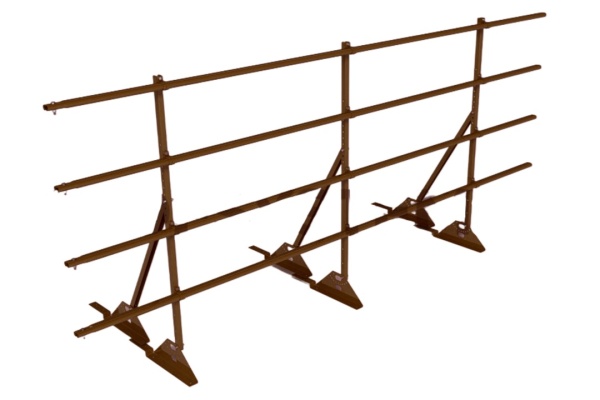 Ограждение кровельное для композитной черепицы Roofsystems Prestige композит, H=1200 мм RAL 8017, L=3000 мм