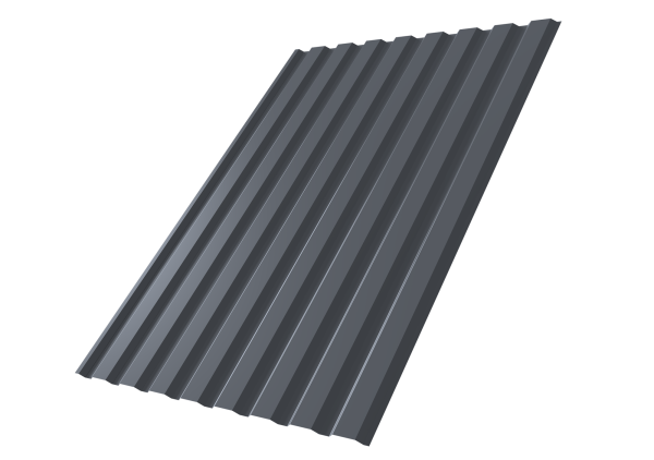 Профилированный лист GL C20 A, 0.45 мм, Drap TwinColor, RAL 7024 Профилированный лист GL C20 A, 0.45 мм, Drap TwinColor, RAL 7024