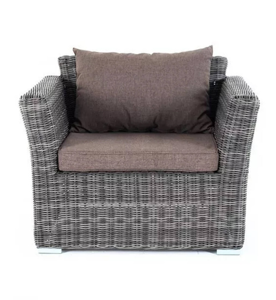 Кресло плетеное из искусственного ротанга, Капучино графит