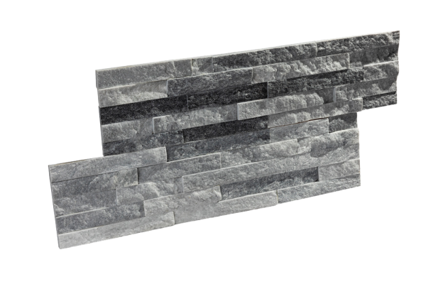 Мрамор, 3D панель из камня, 600х150 мм, Classic Cloudy Grey, 8 шт/уп