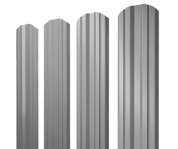 GL Штакетник Twin, фигурный 0.45 мм, Drap ТХ, RAL 7004