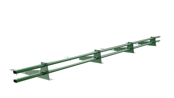 Снегозадержатель для гибкой черепицы Borge L=3000 мм, 4 опоры, 2 трубы, овал 25х45 RAL 6002