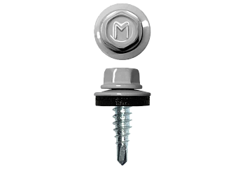 Саморез кровельный Daxmer 4.8х19 мм, сверло №2, RAL 9003, уп.250 шт.