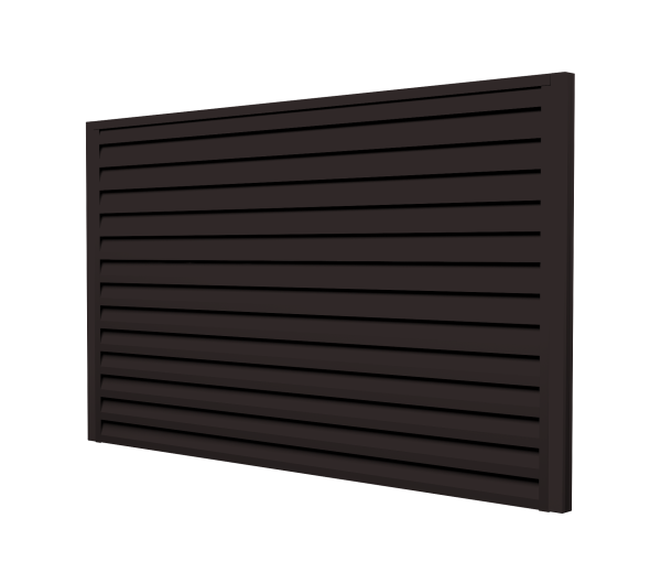 Ламель для забора жалюзи, Tokyo new, с пленкой 0.5 мм, Drap, RAL 9005