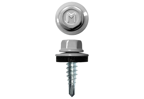 Саморез кровельный Daxmer 4.8х19 мм, сверло №2, RAL 9003, уп.250 шт.