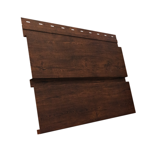 GL Софит металлический Квадро Брус, без перфорации 0.45 мм, Print Premium, Cherry Wood Dark FTC