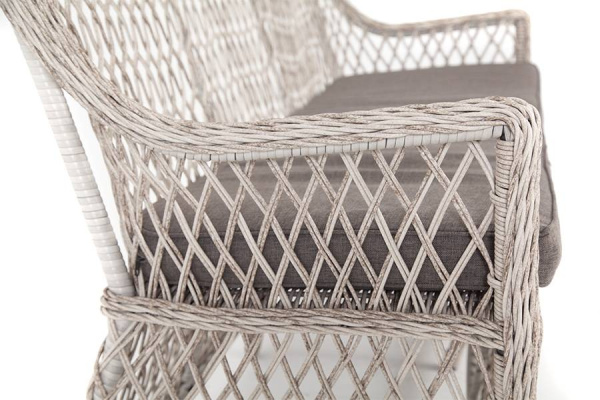 Диван 2-местный из искусственного ротанга, Латте бежевый