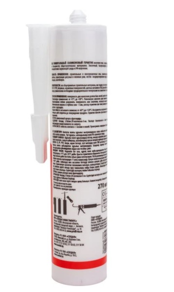 Герметик Profil силиконовый, цвет: прозрачный, уп 270 мл.