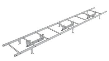 Лестница кровельная Borge, для фальцевой кровли, L=2700 мм RAL 7004