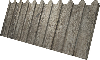 Профилированный лист GL C8 A, фигурный, 0.45 мм, Print Elite, Nordic Wood TwinColor