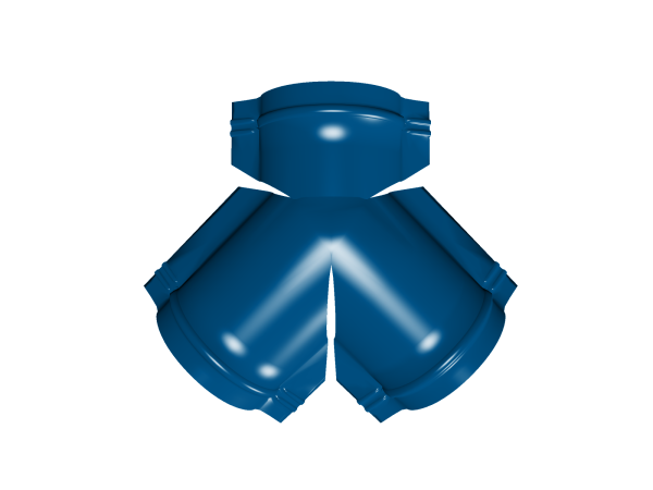 GL Y-тройник конька полукруглого 0.45 мм, PE, RAL 5005