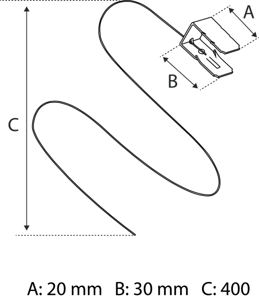 Зажим для крепление подрезанной черепицы Eurovent CLIP-C, 25 шт.уп