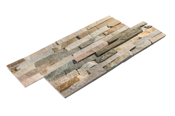 Сланец, 3D панель из камня, 600х150 мм, Classic Beige Slate, 8 шт/уп