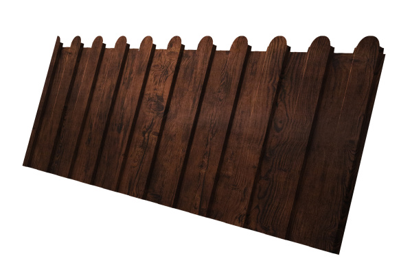 Профилированный лист GL C8 A, 0.45 мм, Print Elite, Cherry Wood TwinColor