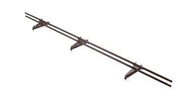 Снегозадержатель универсальный NewLine L=3000 мм, 3 опоры, 2 трубы, круг Ø25 мм, NL 805