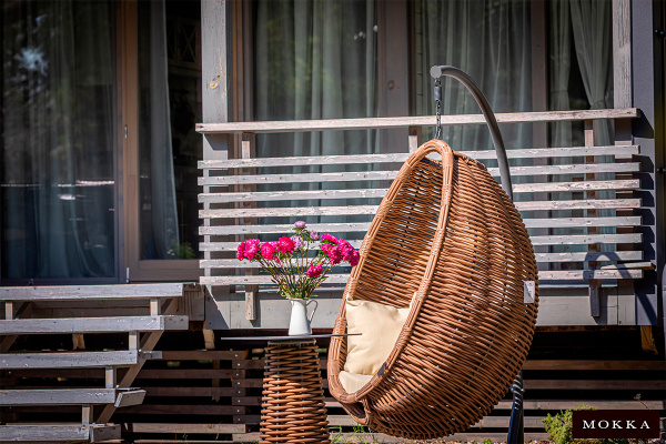 Кресло подвесное Mokka Majorca из искусственного ротанга цвет: капучино