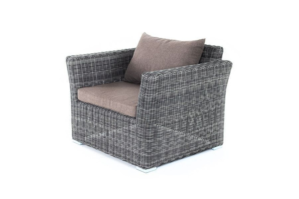 Кресло плетеное из искусственного ротанга, Капучино графит