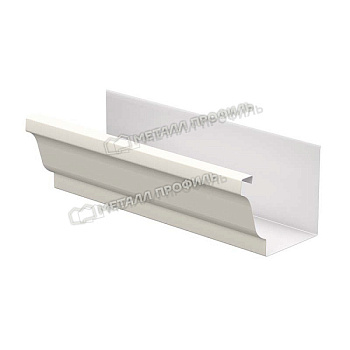 Желоб водосточный, Металл Профиль Бюджет, Ø76х102 мм, L=3000 мм, RAL 9003