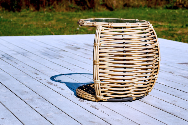 Столик боковой Mokka Majorca, из искусственного ротанга цвет: соломенный