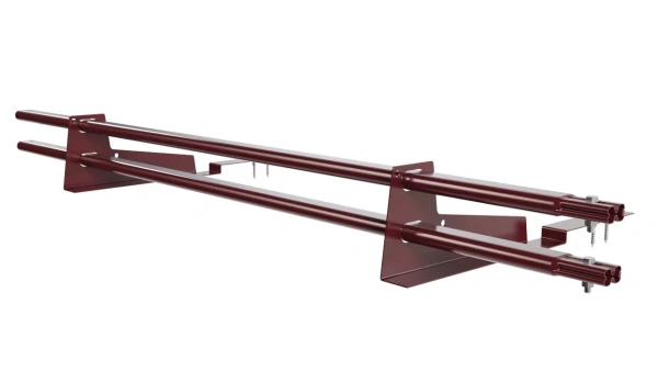 Снегозадержатель для композитной черепицы Borge L=1500 мм, 2 опоры, 2 трубы, овал 25х45 мм, RAL 3005