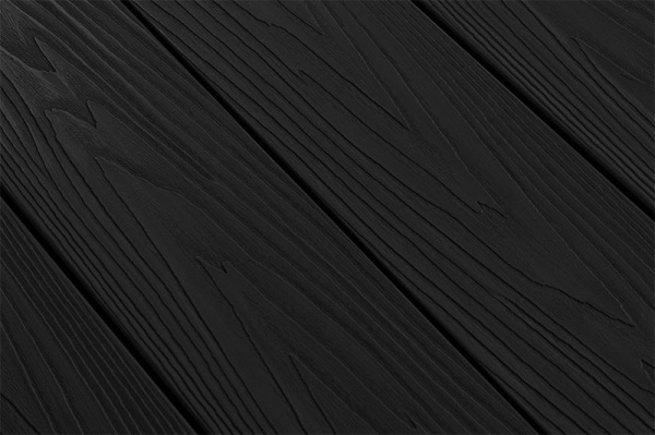 Террасная доска МПК из минерально-полимерного композита 140 мм, L= 6000 мм Тиснение дерево, цвет: антрацит