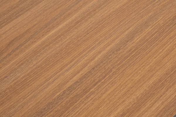 Стол из HPL, Диего, овальный 120х60 см H 40 см, каркас белый муар, цвет дуб