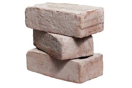 Кирпич ручной формовки Faber Jar Петровский штандарт полнотелый, цвет: бело-красный, под старину, М125, 215x102x65 мм