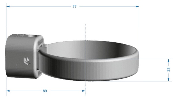 Хомут трубы универсальный, Docke Lux, Ø100 мм, цвет: графит