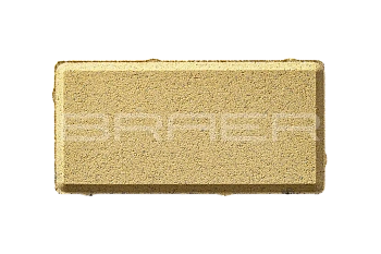 Тротуарная плитка Braer Прямоугольник 60 мм 200х100 мм, цвет: песочный