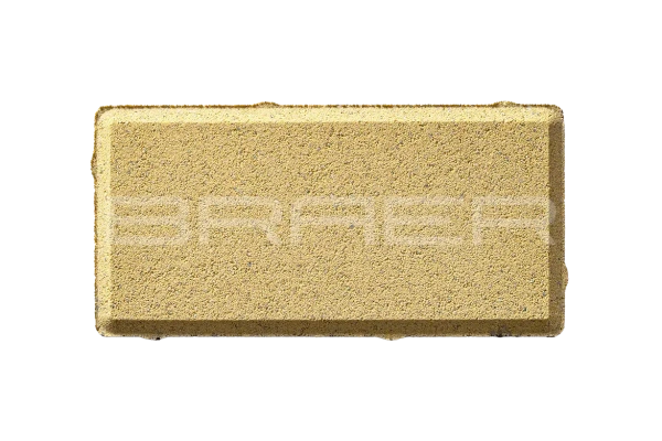 Тротуарная плитка Braer Прямоугольник 60 мм 200х100 мм, цвет: песочный