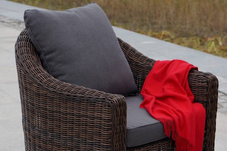 Кресло плетеное из искусственного ротанга, Кон Панна коричневый