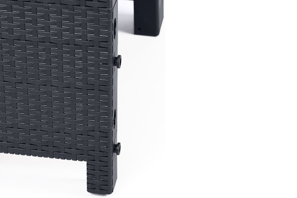 Диван трехместный Arizona, из искуственного ротанга цвет: антрацит