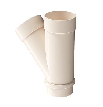 Тройник 45°, Docke Lux, Ø100 мм, цвет: латте