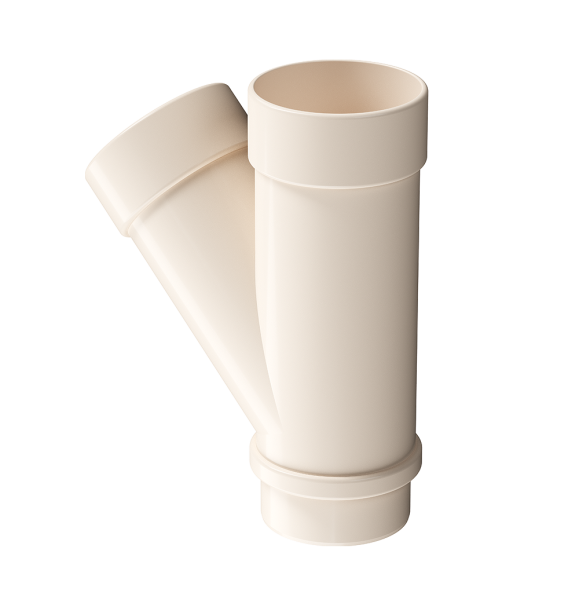 Тройник 45°, Docke Lux, Ø100 мм, цвет: латте