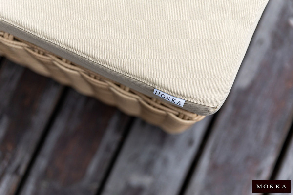 Пуф малый Mokka Bella, плетеный из искуственного ротанга цвет: соломенный