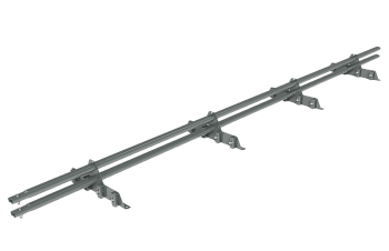 Снегозадержатель для фальцевой кровли Roofsystems Prestige Master фальц 4 опоры, 2 трубы, овал 45х25, L=3000 мм, RAL 7042