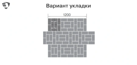 Тротуарная плитка Braer Прямоугольник 40 мм 200х100 мм, цвет: серый
