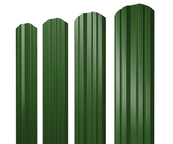 GL Штакетник Twin, фигурный 0.45 мм, PE, RAL 6002