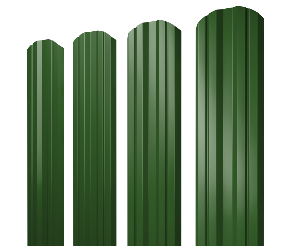 GL Штакетник Twin, фигурный 0.45 мм, PE, RAL 6002