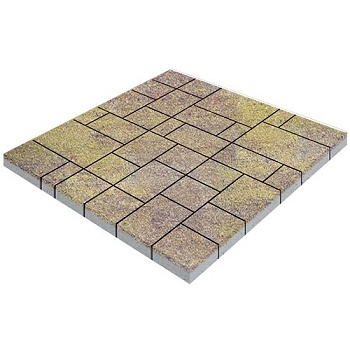 Тротуарная плитка SteinRus Инсбрук Альпен 60 мм 140/210/280 х 70/140/210 мм, цвет: тахель