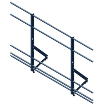 Ограждение универсальное Optima со снегозадержателем Н=1200 мм, L=2000 мм, RAL 5005