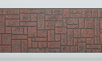 Панель FCS Simple под Камень, 15 мм, 360х1480 мм цвет: AA5115 красный